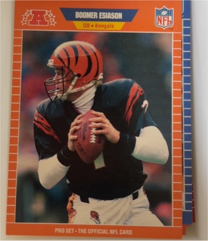 1989 Pro Set #58 Boomer Esiason Cincinnati Bengals — front