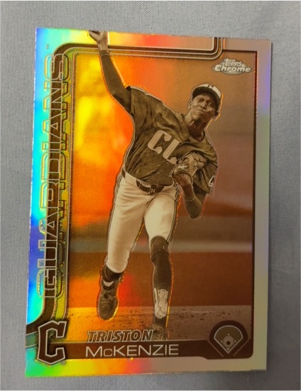 2025 Topps Chrome #21 Triston McKenzie Sepia Refractor — front