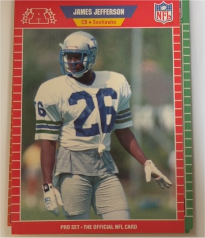 1989 Pro Set #539 James Jefferson — front