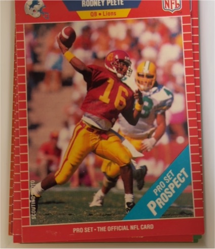 1989 Pro Set #521 Rodney Peete — front