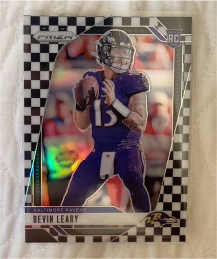 2024 Panini Prizm #? Devin Leary Black & White Checkerboard Rookie Card — front