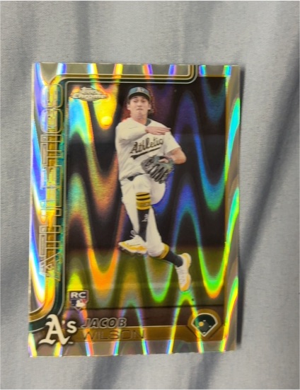 2025 Topps Chrome #96 Jacob Wilson RayWave Refractor Rookie — front
