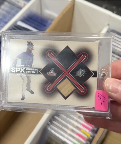 2001 Upper Deck SPX Winning Materials #B17 Randy Johnson — front