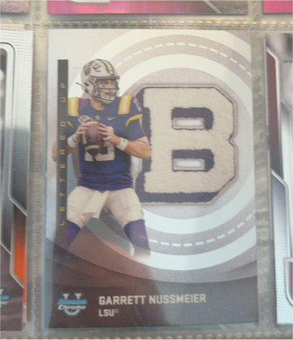 2025 Bowman University Chrome #LU-3 Garrett Nussmeier Lettered Up — front