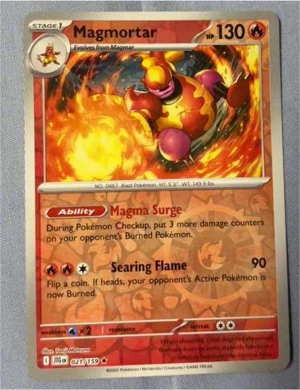 2025 Pokémon Journey Together #021 Magmortar — front