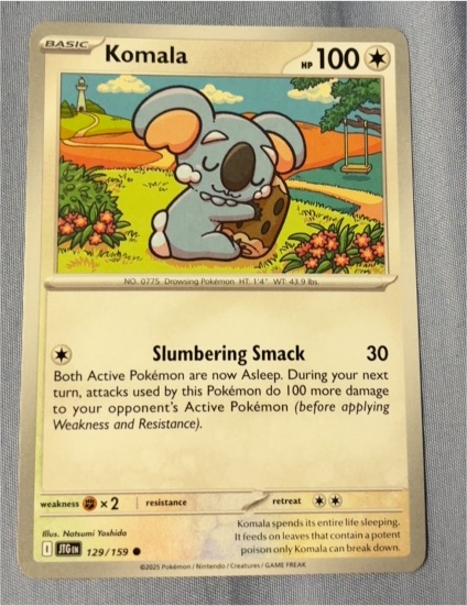 2025 Pokémon SV09: Journey Together #129 Komala — front