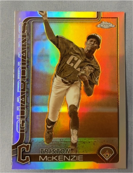2025 Topps Chrome #21 Triston McKenzie Sepia Refractor — front