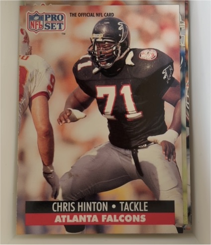 1991 Pro Set #96 Chris Hinton Atlanta Falcons — front