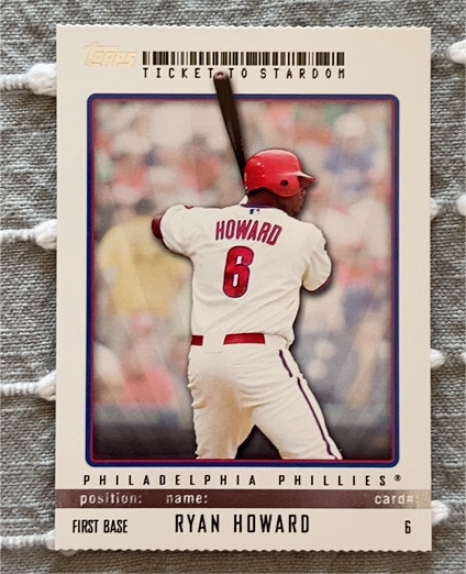 2009 Topps Ticket To Stardom #6 Ryan Howard — front