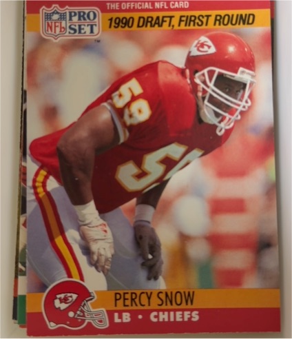 1990 Pro Set #681 Percy Snow — front