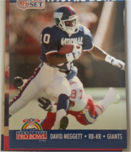 1990 Pro Set #406 David Meggett — front