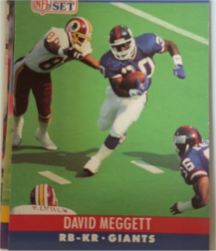 1990 Pro Set #228 David Meggett — front