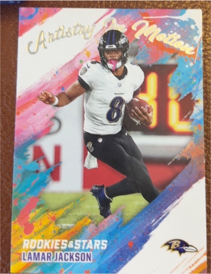 2025 Panini Rookies & Stars #2 Lamar Jackson Artistry in Motion — front