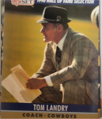 1990 Pro Set #28 Tom Landry — front