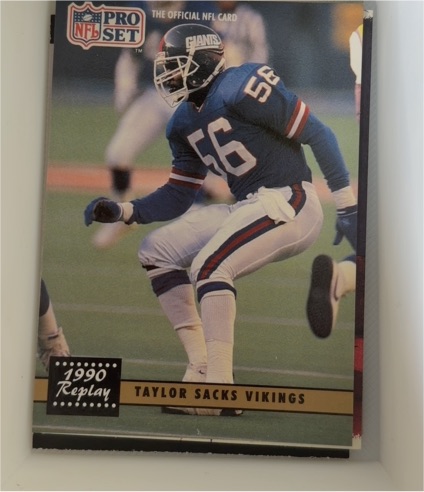 1991 Pro Set #336 Taylor Sacks Vikings New York Giants — front