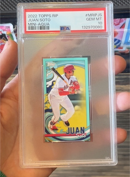 2022 Topps Rip #MRIP-JS Juan Soto Mini-Aqua — front