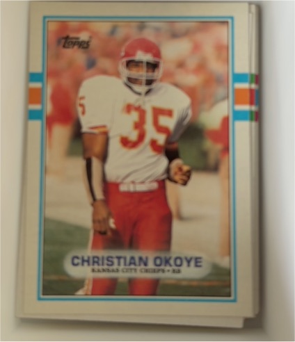 1989 Topps #353 Christian Okoye — front