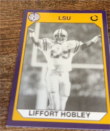 1990 Collegiate Collection LSU Tigers #95 Liffort Hobley — front