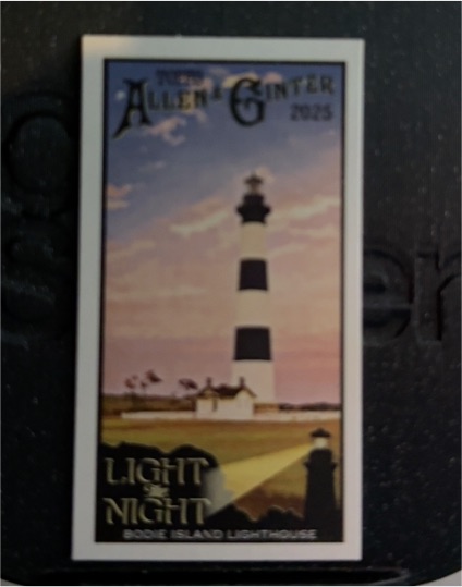 2025 Topps Allen & Ginter #LTN-19 Bodie Island Lighthouse Light the Night Mini — front