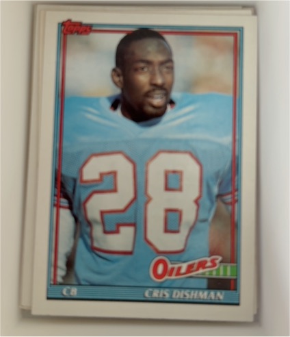 1991 Topps #235 Cris Dishman Houston Oilers — front