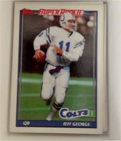 1991 Topps #349 Jeff George — front