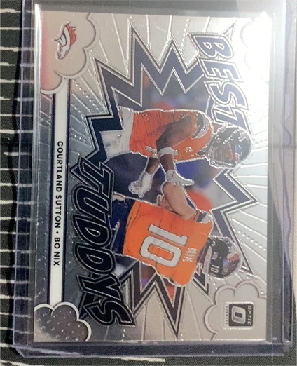 2025 Donruss Optic #17 Courtland Sutton Bo Nix — front