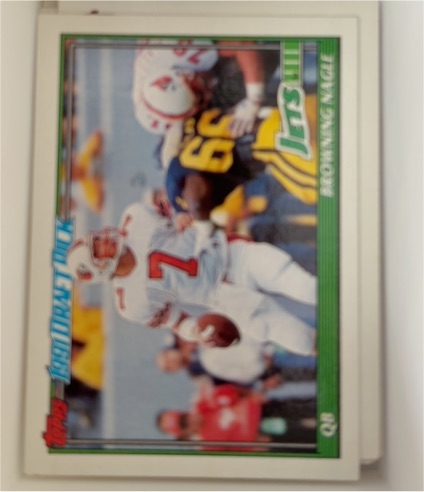1991 Topps #481 Browning Nagle Rookie New York Jets — front