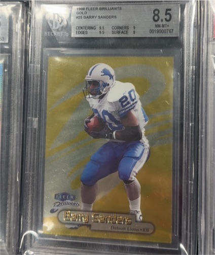 1998 Fleer Brilliants Gold #25 Barry Sanders — front