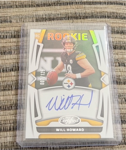 2025 Panini Certified #RSI-WHD Will Howard Rookie Signatures #/125 — front