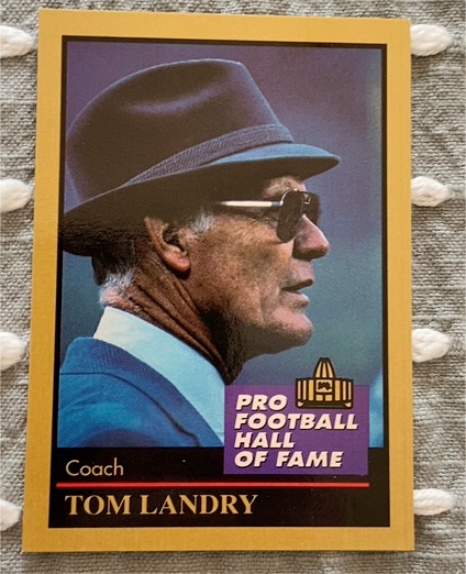 1991 Enor Pro Football Hall of Fame #80 Tom Landry — front