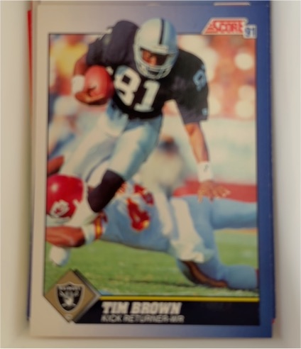 1991 Score #14 Tim Brown — front