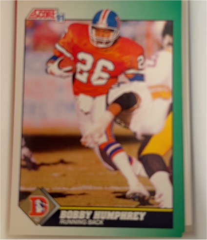 1991 Score #226 Bobby Humphrey Denver Broncos — front