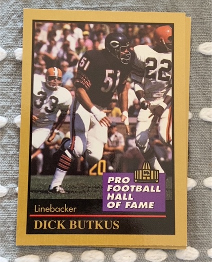 1991 Enor Pro Football Hall of Fame #22 Dick Butkus — front