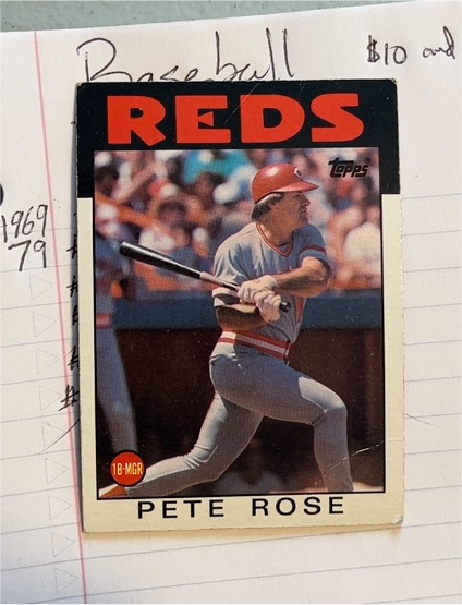 1986 Topps #1 Pete Rose — front