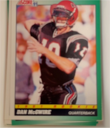 1991 Score #313 Dan McGwire — front