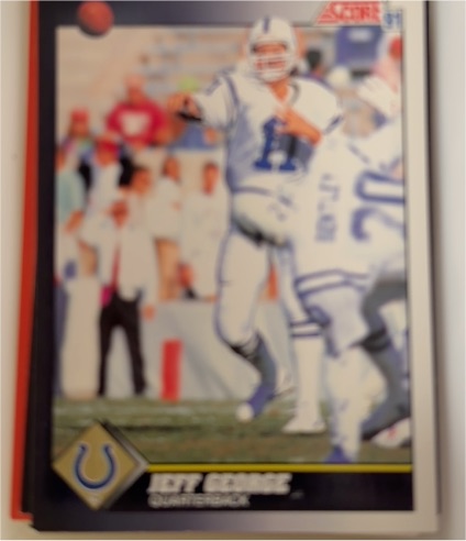 1991 Score #502 Jeff George — front