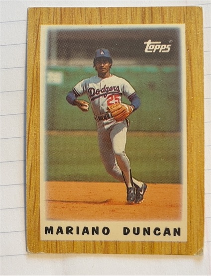 1987 Topps Major League Leaders Minis #13 Mariano Duncan — front