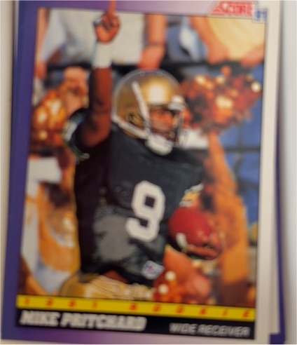 1991 Score #592 Mike Pritchard — front