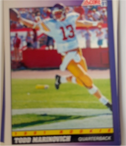 1991 Score #616 Todd Marinovich — front