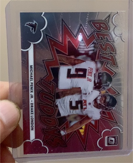 2025 Donruss Optic #12 Michael Penix Jr. & Drake London Best Tuddys — front
