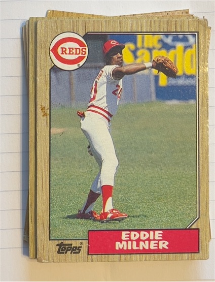 1987 Topps #253 Eddie Milner — front