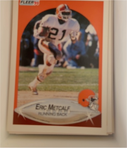 1990 Fleer #55 Eric Metcalf — front