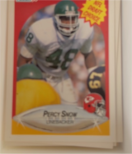 1990 Fleer #342 Percy Snow — front