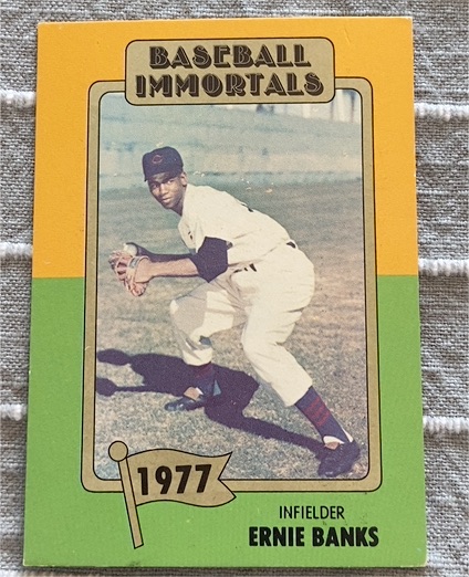 1980 SSPC Baseball Immortals #158 Ernie Banks — front