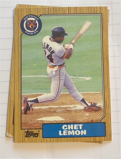 1987 Topps #739 Chet Lemon — front