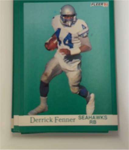 1991 Fleer #186 Derrick Fenner — front