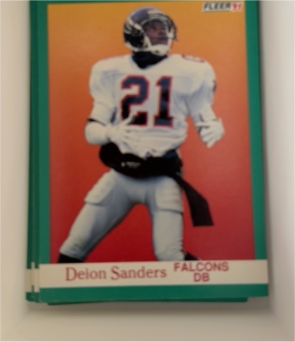 1991 Fleer #210 Deion Sanders — front