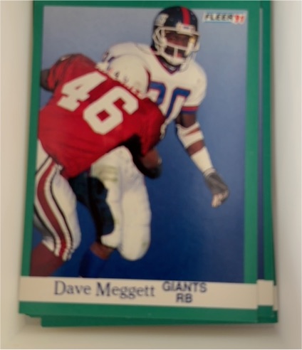 1991 Fleer #316 Dave Meggett — front