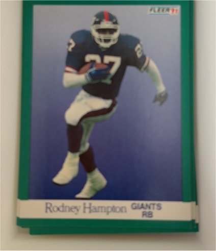 1991 Fleer #311 Rodney Hampton — front