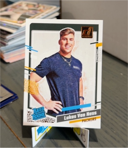 2023 Donruss #45 Lukas Van Ness Rated Rookie Portrait — front